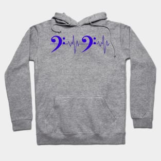 heart-bass beat Hoodie